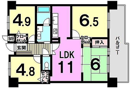 箱崎エクセル南２２ 6階 4LDK 物件詳細