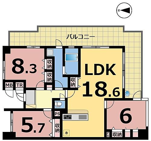 ジョイフルプラザ土居田 13階 3LDK 物件詳細