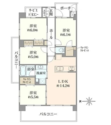 サーパス南橋本（リノベーション住宅） 2階 4LDK 物件詳細