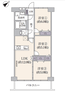 フルリノベ済　ルネ稲城 3LDK、専有面積61.82m2、南東向け