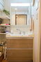 ニューライフマンション小台橋 三面鏡つきのシャワー付き洗面台