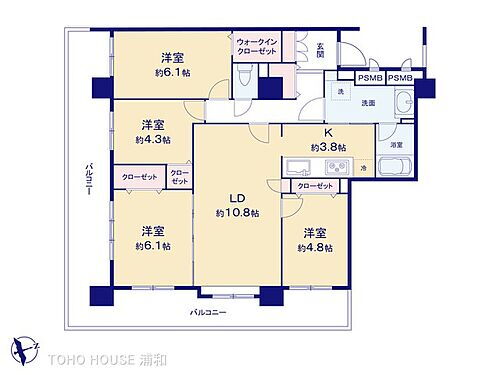 コスモ蕨南 1階 4LDK 物件詳細