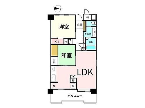 錦町パークマンション 2階 1SLDK 物件詳細