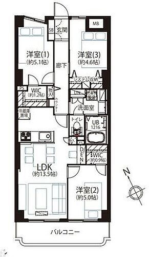 光建ハイムブリリアンス野毛山公園 3階 3LDK 物件詳細