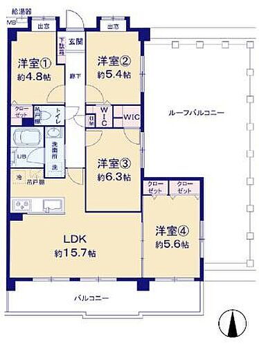 ダイアパレスグランデージ東青梅３ 鉄筋コンクリート造9階建ての8階・角部屋です！