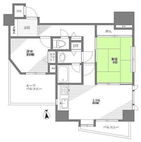 エールプラザ戸山台 5階 2LDK 物件詳細