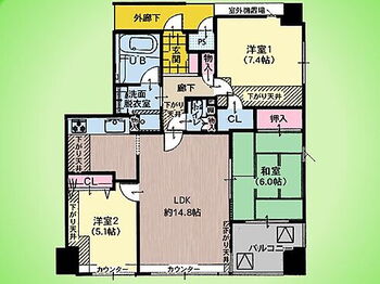 イトーピア相模原ウィズセンターフォート ○間取り図○