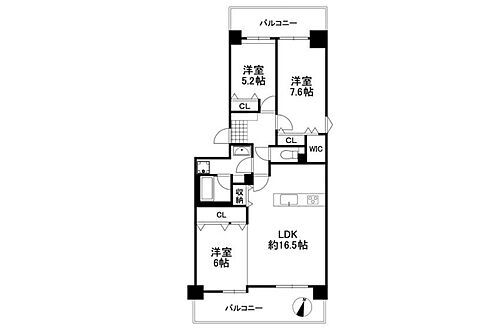 ファミールハイツ泉大津セントハーバーシティ七番館 3階 3LDK 物件詳細