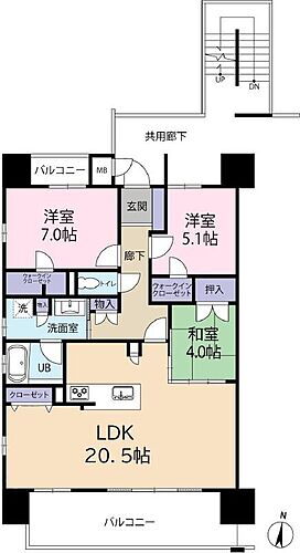 グランドパレス旭 4階 3LDK 物件詳細