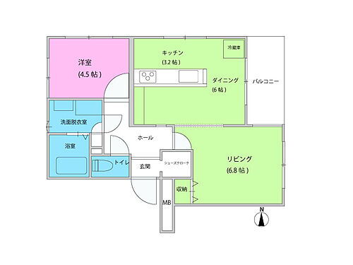コスモ大泉学園（保谷店） リノベーション1LDKでゆったりとした空間が広がります。
