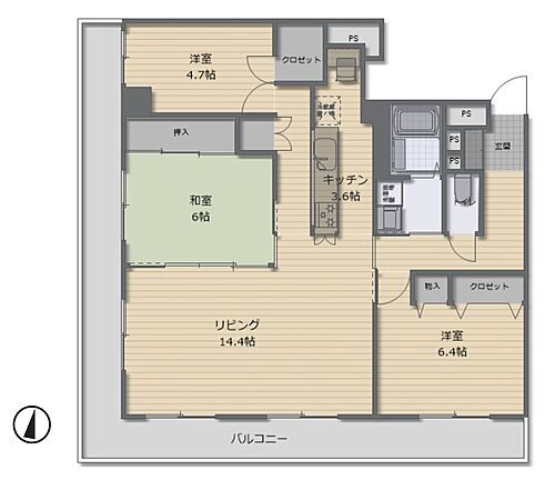 ライオンズステーションプラザ神戸 12階 3LDK 物件詳細