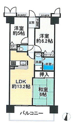 エンブレイス姫路飾磨ＩＩ　７階 3LDKです。