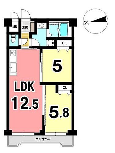 シーサイドパレス平塚 6階 2LDK 物件詳細