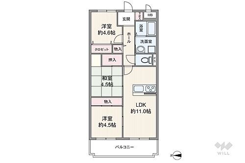 ファミール豊中千里園 2階 3LDK 物件詳細