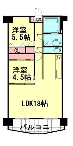 ネオハイツ鹿野 5階 2LDK 物件詳細