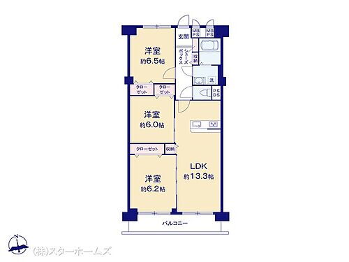 新松戸東パークハウスＡ棟 9階 3LDK 物件詳細