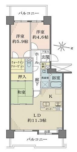 ＲＩＣイーストコート１０番街１番館 8階 3LDK 物件詳細