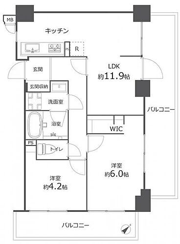 グランメゾン神戸 5階 2LDK 物件詳細