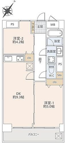 墨田フラワーマンション 5階 2DK 物件詳細
