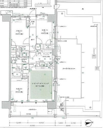 シティテラス板橋蓮根 広々リビングと3つの個室。プライベートな空間と家族団らんの空間をセパレート。集中もリラックスもできる住空間で充実した暮らしをお届けします。ルーフバルコニー付です。