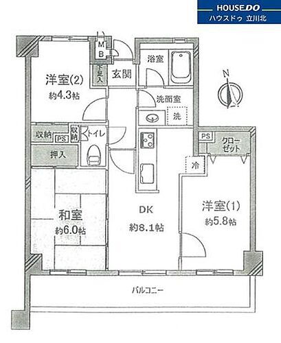 コスモ立川幸町　３０２号室