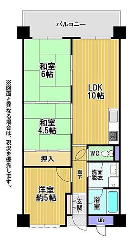 和布刈スカイマンションＩＩ番館 ファミリーだけでなく、二人暮らしにも使いやすい3LDKです☆在宅ワーク専用スペースの確保も可能ですね