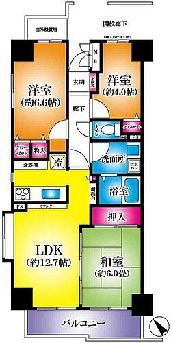 サンライトシティ松原弐番館 4階 3LDK 物件詳細