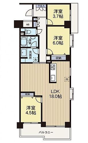 シティクレスト東戸塚　東戸塚駅　歩１９分 5階 3LDK 物件詳細