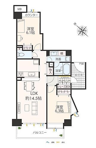 オーベル鷺沼 6階 2LDK 物件詳細