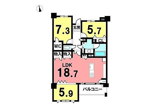 アンピール熊本城ＩＩ 8階 3LDK 物件詳細
