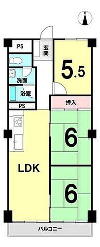 マンションあさも　３階　３ＬＤＫ 3階 3LDK 物件詳細