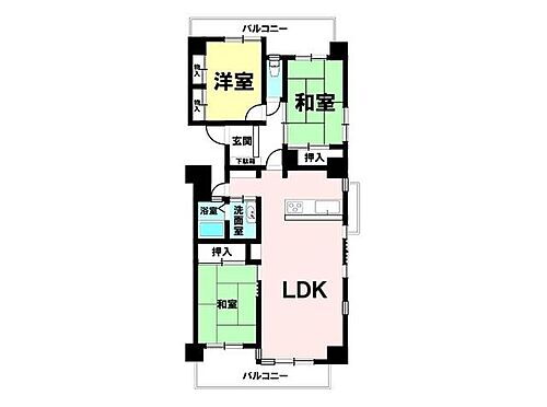 ナビハイツ六軒マンション 3階 3LDK 物件詳細