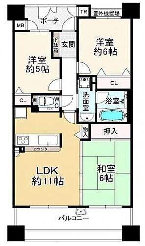 キングマンションフォルターナ鴫野 5階 3LDK 物件詳細