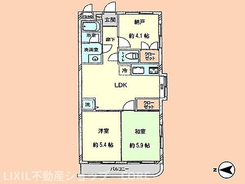 セザール相模大野 4階 2SLDK 物件詳細