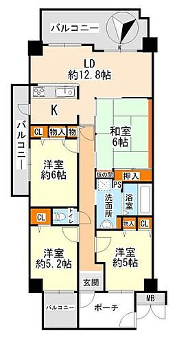 サンシティ貝塚　４番館 10階 4LDK 物件詳細