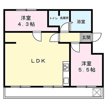 ＼駿河区　中島団地Ｓ１棟／お洒落なお部屋のマンションです 間取図。