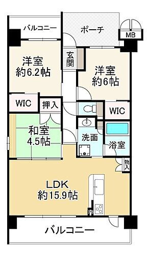 ヴェリテ山本駅前テラス 7階 3LDK 物件詳細