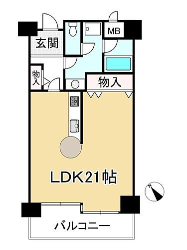 琵琶湖アーバンリゾートＩＩ番館 6階 ワンルーム 物件詳細