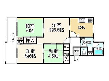 京口第２団地２号棟 リフォーム渡しの物件