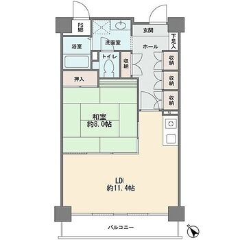 中銀ライフケア横浜・港北 ケアサービス付き分譲マンションです　5階南西向き　ワイドバルコニー　1ＬＤＫ　現況空室　総戸数443戸　ケアナース24時間常勤　各室ナースコール　1階に協力診療所併設