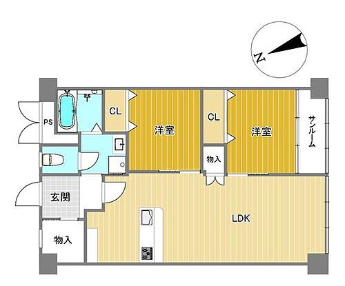 万代コーポ 2階 2LDK 物件詳細