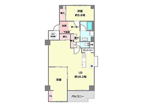 コト－宝塚Ｂ棟 2階 2LDK 物件詳細