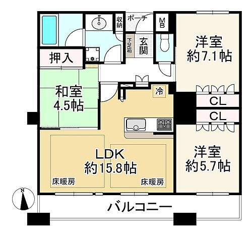 さきタワー・サンクタス尼崎駅前 20階 3LDK 物件詳細
