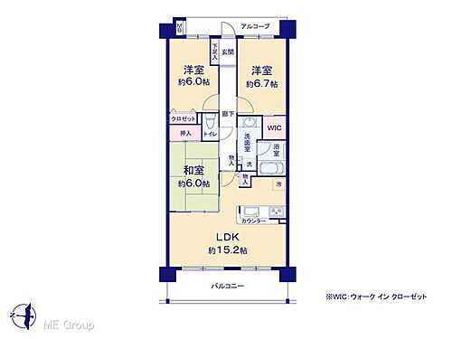 ゼファーグリーンアイルプルミエフォート 3階 3LDK 物件詳細