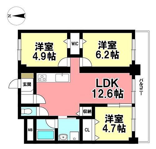 ダイアパレス大池 7階 3LDK 物件詳細