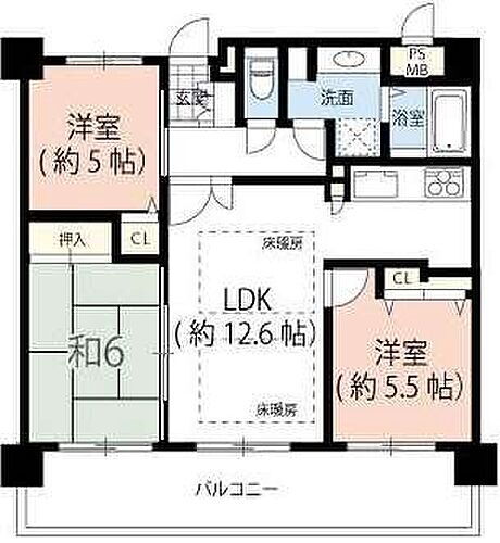 ライオンズマンション明石高丘　４階 4階 3LDK 物件詳細