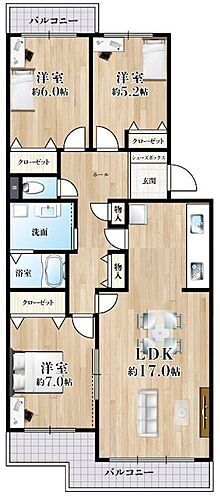 若山台第３住宅１９号棟 4階 3LDK 物件詳細