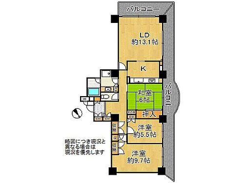 須磨パークヒルズ　Ｃ棟　中古マンション 家族みんなが使えるようにリビングの中心に設けた、開放感溢れる空間設計です。