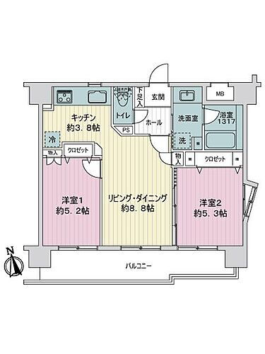 グレイスコート府中駅前 3階 2LDK 物件詳細