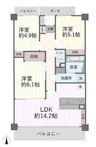 グラン・コート川越南古谷 2階 3LDK 物件詳細